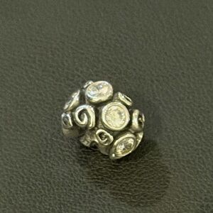 Pandora Silver and Crystal Swirl Charm